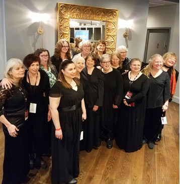 Mountain Melody Chorus group photo, wearing black clothes